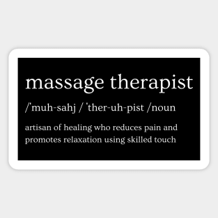 Massage Therapist Definition Sticker